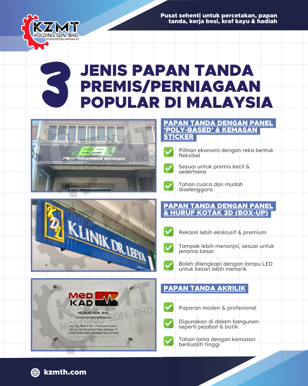 3 Jenis Papan tanda Premis Perniagaan Popular di Malaysia